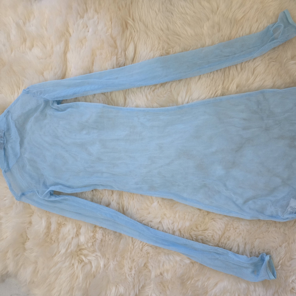 Club Exx Light Blue Long Sleeve Dress